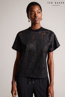 Ted Baker Maralo Black Relaxed T-Shirt With Grown On Sleeve (171013) | €41