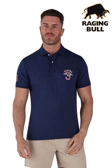 Modra polo majica z logotipom Raging Bull Sporty (171194) | €32 - €34