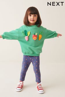 Green Vegetable Crew Sweatshirt and Leggings Set (3mths-7yrs) (171489) | AED51 - AED64