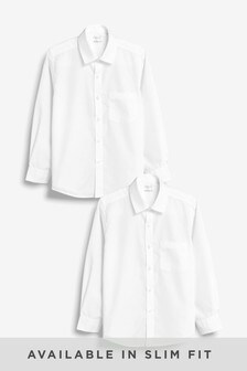White 2 Pack Long Sleeve Shirts (3-17yrs) (171598) | €3.50 - €5.50