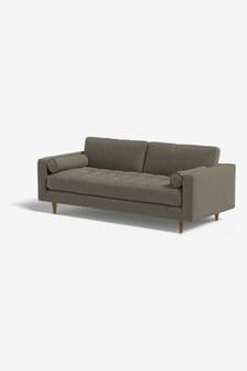 MADE.COM Cotton Weave Dark Olive Scott 3 Seater Sofa (171717) | €1,450