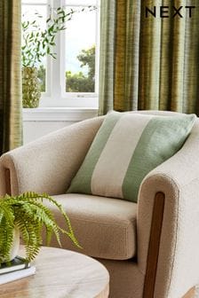Sage Green 50 x 50cm Rocco Stripe Indoor/Outdoor Cushion