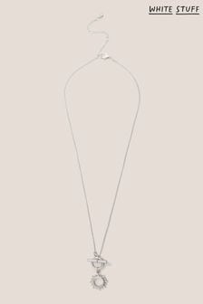 White Stuff Silver Tone Sun Pendant Necklace (172293) | 118 SAR