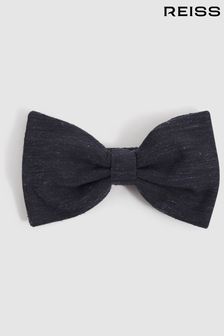 Reiss Navy Padua Silk Blend Textured Bow Tie (172450) | $103