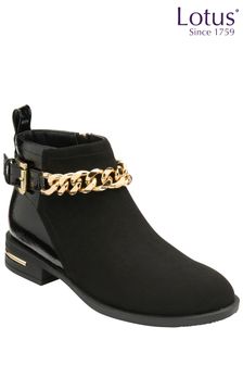 Lotus Black Heeled Ankle Boots (172597) | kr844