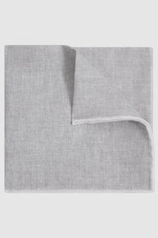 Reiss Soft Ice Siracusa Linen Contrast Trim Pocket Square (172856) | OMR29
