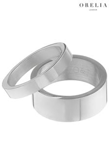 O&j Silver Tone Metal Stacking Ring Set (172954) | kr460