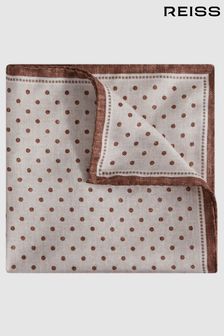 Меланжевая овсяная - Платок для нагрудного кармана в шелковый горошек Reiss Vecchia (173034) | €58
