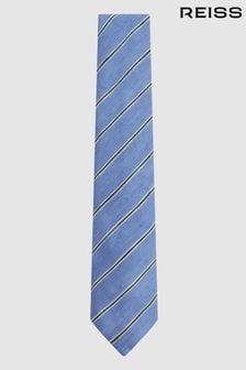 أزرق سماوي - ربطة عنق من مزيج Blend الحرير من Reiss Ravenna (173075) | 520 ر.س