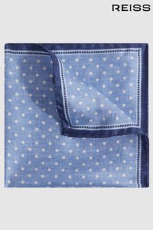 Reiss Sky Blue Vecchia Silk Polka Dot Pocket Square (173076) | SGD 105