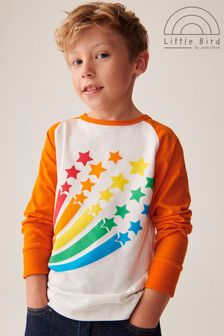 Oranje/wit - Little Bird By Jools Oliver - Kleurrijk T-shirt met lange mouwen (173101) | €21 - €26