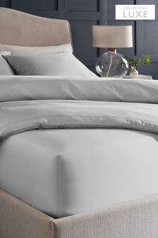 Silver Grey 300 Thread Count Collection Luxe Extra Deep Fitted Sheet (173297) | OMR11 - OMR18