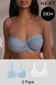 Blue/White DD+ Non Pad Strapless Bras 2 Pack (173459) | $45