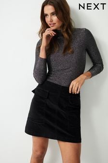 Black Velvet Mini Skirt (173486) | $53