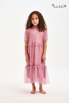 Nicole Miller Purple Glitter Printed Dress (174436) | AED138 - AED152