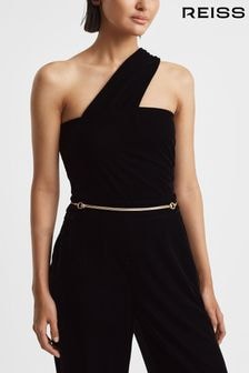 Reiss Gold Isobel Adjustable Snake Chain Belt (174488) | $138