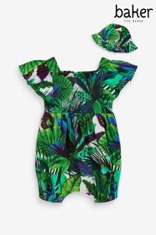 Baker by Ted Baker Tropical Print Romper And Hat (174557) | €12.50 - €13