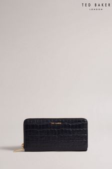 Черный кошелек на молнии с имитацией крокодиловой кожи Ted Baker Croken (174742) | €50
