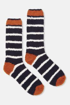 Joules Navy/White Fluffy Socks (174848) | $17