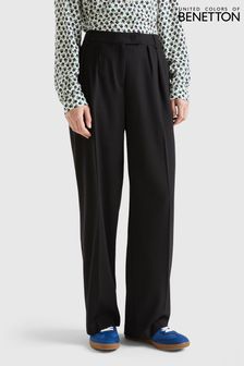 Negro - Pantalones de vestir con pernera ancha de Benetton (174876) | 108 €