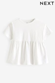 White Short Sleeve Empire T-Shirt (3mths-7yrs) (175201) | 17 QAR - 27 QAR