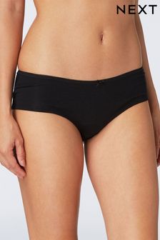 Black Short Cotton Knickers 5 Pack (175285) | $21
