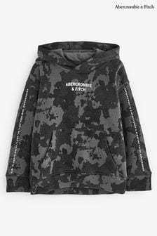 Sweat à capuche Abercrombie & Fitch Tie Dye imprimé camouflage noir/gris (175444) | €18