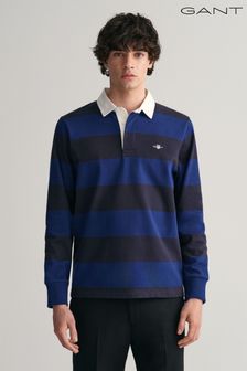 Azul marino intenso - Gant Regular Fit Rich Shield Logo Barstripe Rugby Shirt (175580) | 156 €