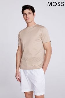 MOSS Nude Mercerised Crew-Neck T-Shirt (175669) | €43