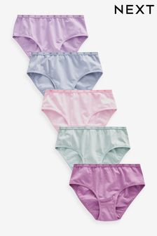Pink/Purple Heart Elastic Briefs 5 Pack (1.5-16yrs) (175692) | AED34 - AED53