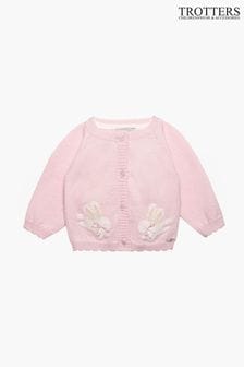 Trotters London Little Pale Pink Flopsy Bunny Cardigan (175708) | NT$2,150