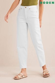 Boden White High Rise 90s Tapered Jeans (175821) | $132