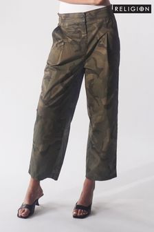 Religion Lightweight Cargo Trousers in Camo Print