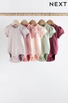Pointelle Puff Sleeve Bodysuits 5 Pack