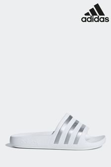 adidas White Adilette Youth Kids Sliders (176098) | HK$134