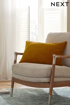 Ochre Yellow 40 x 59cm Soft Velour Cushion (176168) | ₪ 39