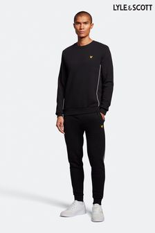 Lyle & Scott Black Sweatpants with Contrast Piping (176223) | 87 €