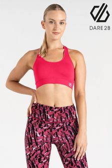 Розовый - Бесшовный спортивный бюстгальтер средней степени воздействия Dare 2b Don't Sweat It Ii (177251) | €24
