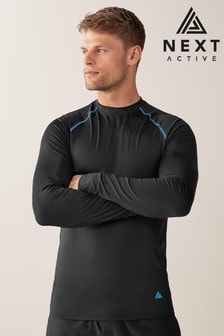 Black Long Sleeve Top Base Layers (177598) | AED33