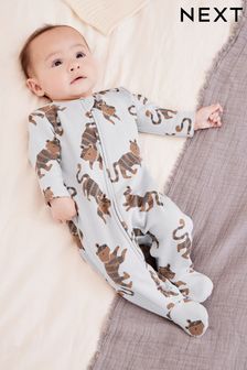 Grey Fleece Lined Baby Sleepsuit (177993) | ₪ 46 - ₪ 55