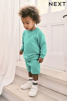 Mintgrün - Oversize-Sweatshirt und Shorts im Set (3 Monate bis 7 Jahre) (178047) | 17 € - 23 €