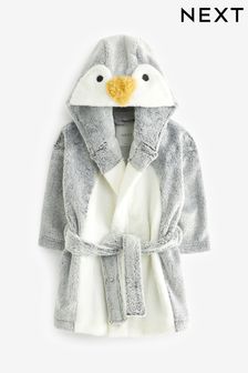 Grey Penguin - Fleece Dressing Gown (9mths-12yrs) (178121) | DKK150 - DKK190