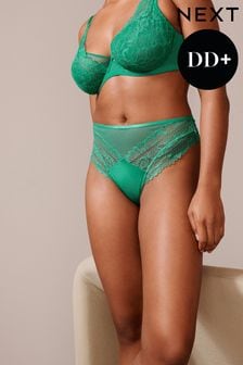 Green Extra High Leg Floral Lace Extra High Leg Knickers (178329) | $15
