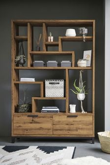 Dark Bronx Oak Effect Wide Shelf (178407) | €800