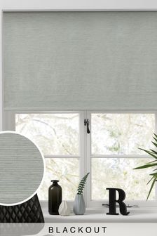 Silver Grey Ready Made Textured Rib Blackout Blind (178422) | €34 - €69