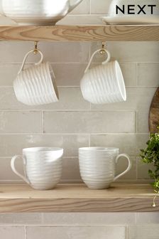 White Malvern Set of 4 Mugs