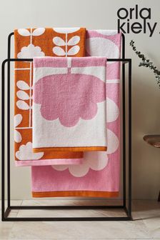Orla Kiely Pink Cut Stem Tulip Paprika Towel (178622) | R314 - R882