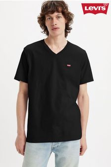 Levi's® Black Original Housemark V-Neck T-Shirt (178657) | LEI 149