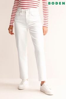 Белый - Прямые джинсы с завышенной талией Boden (178970) | €132