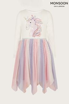 Monsoon Disco Unicorn Plissiertes Kleid mit Farbverlauf, Violett (179085) | 40 € - 46 €